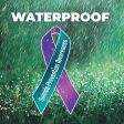 Suicide Prevention Awareness Ribbon Yard Sign, Teal and Purple with Stakes Online