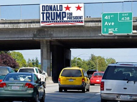 Donald Trump For President 2 x4  Vinyl Banner For Discount