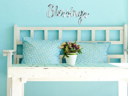 Hand Painted Blessings Word Wall Decor Online Sale