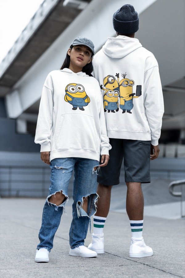 Minions Both Sides Printed Hooded Sweatshirt Online now