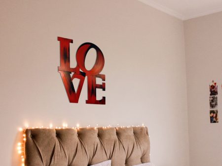 LOVE Hand Painted Stacked Wall Decor For Discount