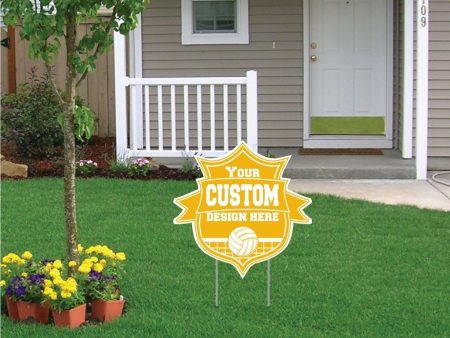 22  Shield with Ribbon Shaped Yard Sign Supply