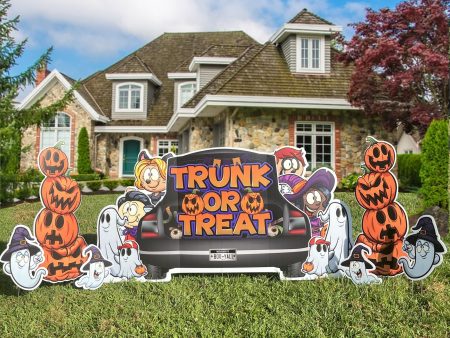 Trunk or Treat Oversized Halloween EZ Yard Card Decoration - 7 pc Set Online