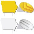 22  Iowa State Shaped Corrugated Plastic Yard Sign Blank Supply