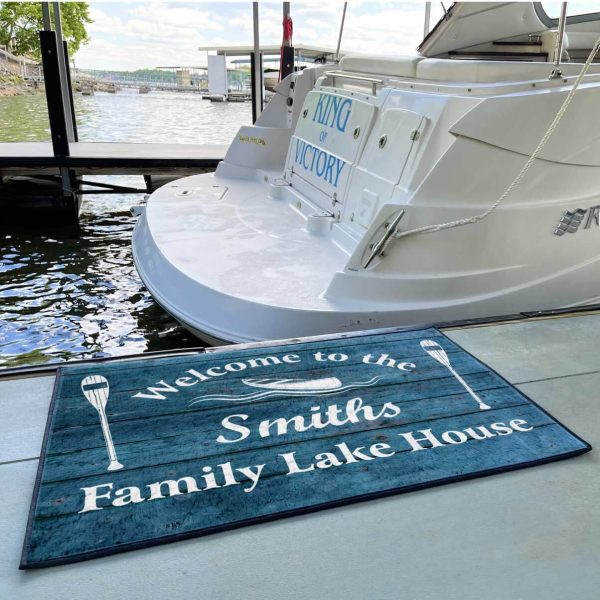 Personalized Family Lakehouse Doormat | Welcome to the Family Cheap