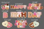 Donut Happy Birthday Yard Card, 9 pcs Online now