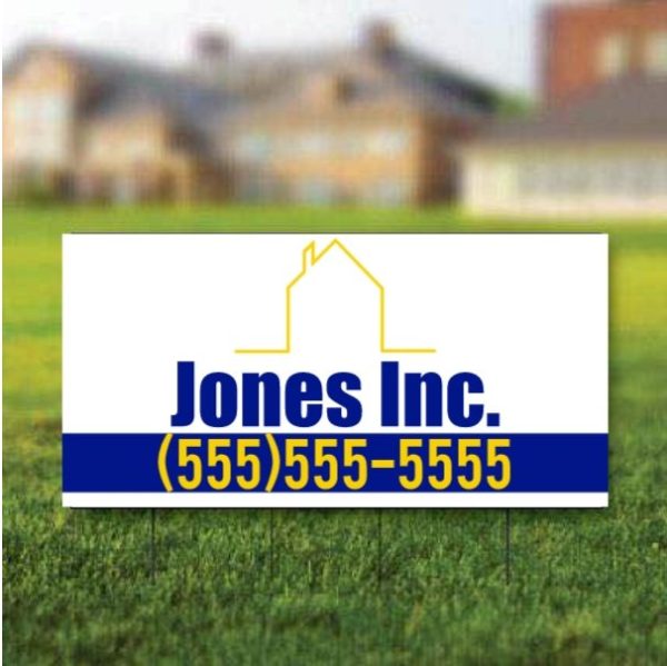 12 x24  Custom Contractor Yard Signs on Sale