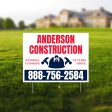 18 x24  Custom Contractor Yard Signs For Cheap