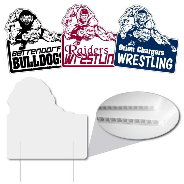 21.6x22  Intimidating Wrestler Shaped Yard Sign on Sale