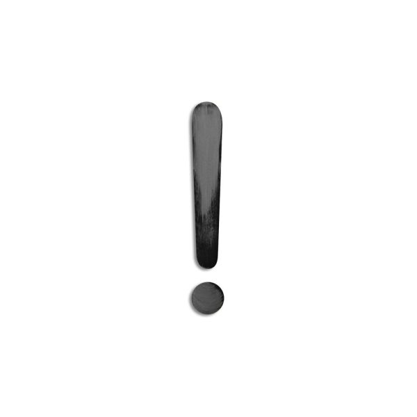 Exclamation Point Hand Painted Wall Icon Cheap