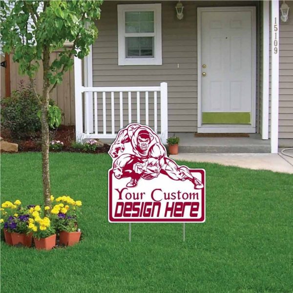 21.6x22  Intimidating Wrestler Shaped Yard Sign on Sale