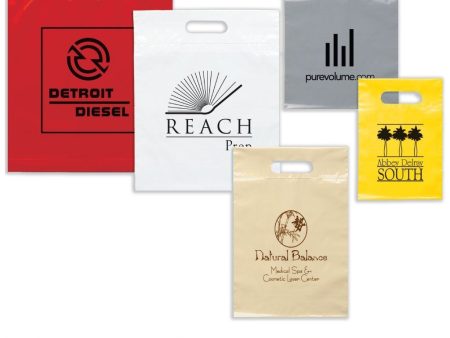 Plastic Die Cut Handle Bags | 9.5 H x 14 H Cheap