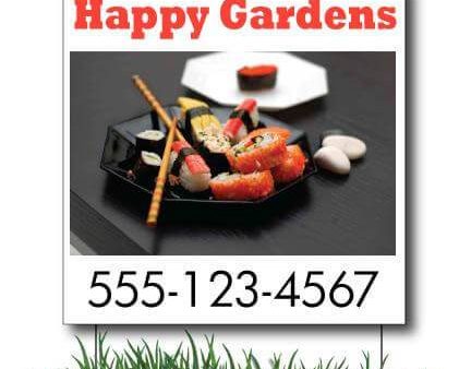 2 x2  Asian Restaurant Yard Sign #2 For Sale