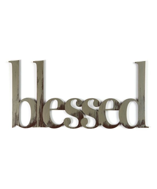 Blessed Hand Painted Wall Sign on Sale