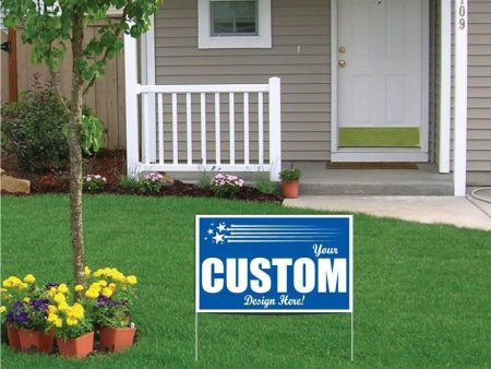 16 x26  Polybag Yard Signs with Wire U Frame For Cheap