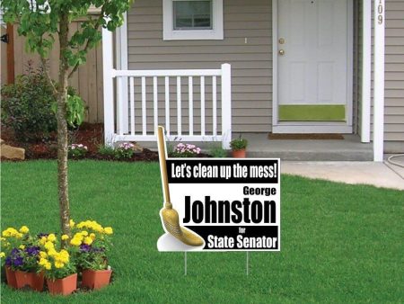 20.8  Broom Shaped Yard Sign For Sale