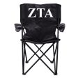 Zeta Tau Alpha Black Folding Camping Chair Supply