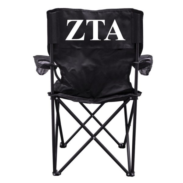 Zeta Tau Alpha Black Folding Camping Chair Supply