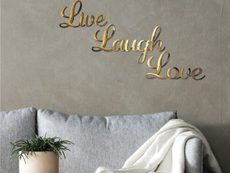 Live Laugh Love Script Hand Painted Wall Quote Supply