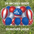 36 x22  Patriotic Balloon Skirt Yard Signs Set of 4 Supply