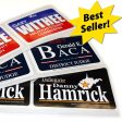 2 x3  Rectangle Lapel Sticker with Round Corners For Cheap