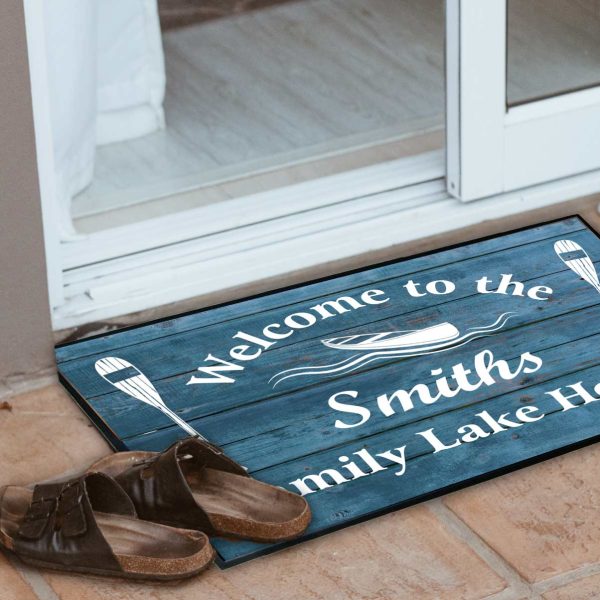 Personalized Family Lakehouse Doormat | Welcome to the Family Cheap