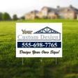 18 x24  Custom Contractor Yard Signs For Cheap