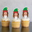 Custom Christmas Cupcake Toppers (Elf Hat) Fashion