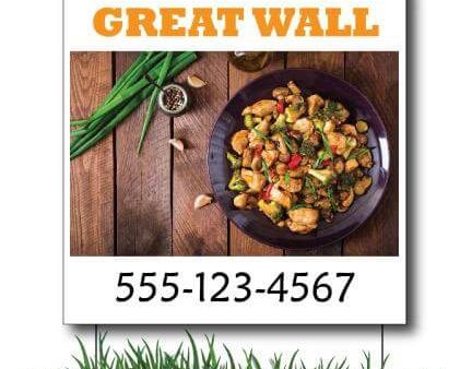 2 x2  Asian Restaurant Yard Sign Online