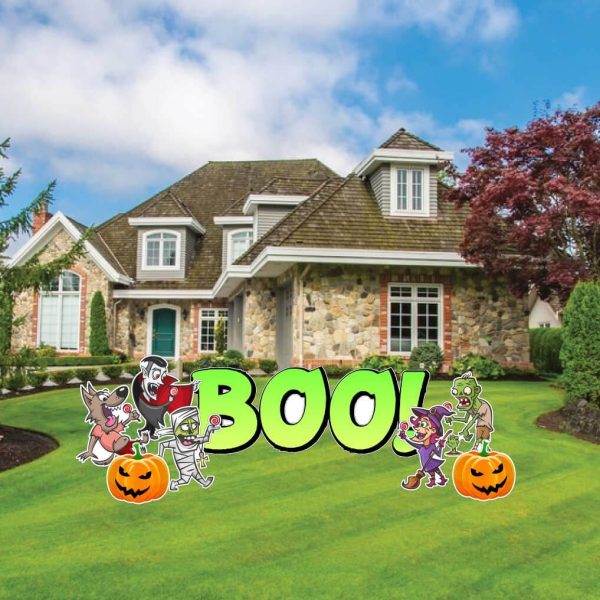 BOO! Halloween Characters Halloween Yard Card Decoration 11 pc Set Online Hot Sale