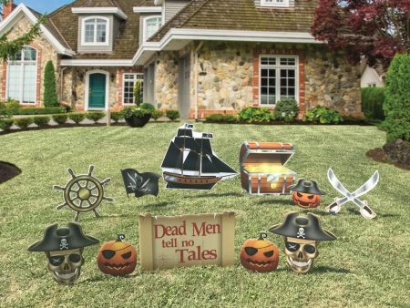 Halloween Pirate Yard Card Decoration Online