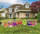 Cute Halloween Monsters Photo Prop Cut Out Yard Cards Online Sale