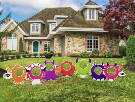 Cute Halloween Monsters Photo Prop Cut Out Yard Cards Online Sale