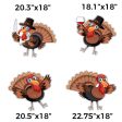 EAT HAM Thanksgiving Turkeys Themed Yard Card Set of 12 For Cheap