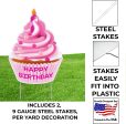 Jumbo Happy Birthday Cupcake Yard Sign Set of 2 Sale