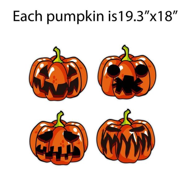 BOO! Pumpkins & Ghosts Halloween Yard Card Decoration 12 pc Set Supply