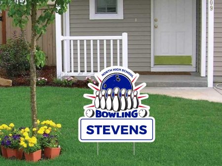 22  Bowling with Rectangle Shaped Yard Sign Cheap