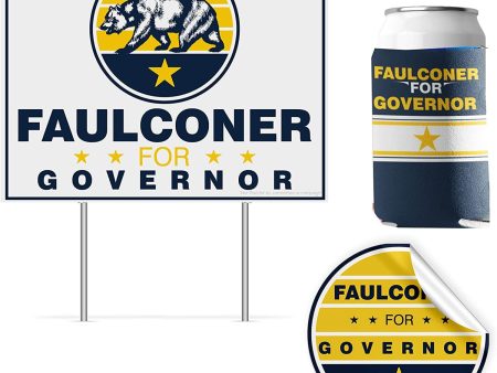 Faulconer for Governor Yard Sign, Can Cooler and Decal Fashion