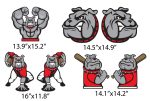 Bulldog Mascot Yard Sign Accessory Set Hot on Sale