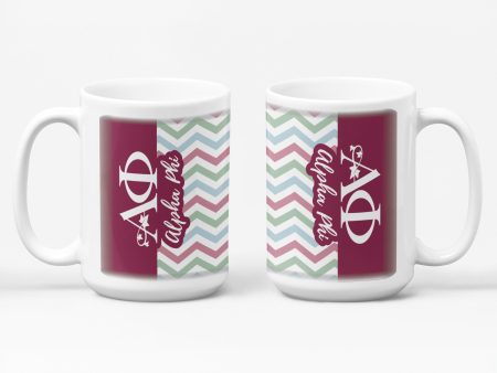 Alpha Phi Coffee Mug, 15oz Chevron Online