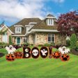 BOO! Pumpkins & Ghosts Halloween Yard Card Decoration 12 pc Set Supply