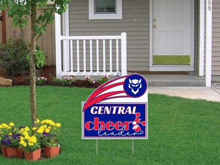 22  Custom Cheerleader Yard Sign For Discount