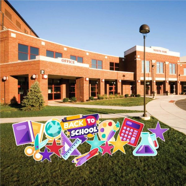 Back to School - School Supplies Yard Card Decoration 15 pcs Sale