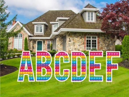 Fidget Popper 24  Bebas Alphabet Yard Decoration Set - 26 pc set on Sale