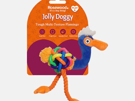 Rosewood Tough Multi Texture Flamingo Dog Toy Cheap