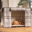 Dog Crate Cover in Balmoral Dove Grey Tweed by Lords & Labradors Supply