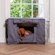 Dog Crate Set In Oxford Herringbone Tweed by Lords & Labradors For Sale