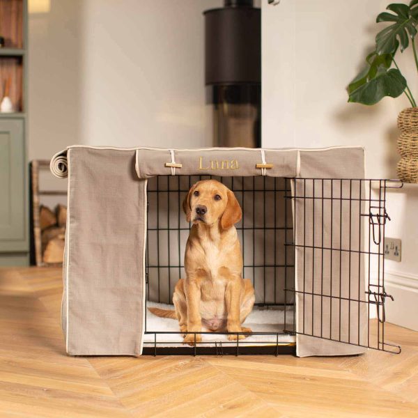 Dog Crate Cover In Savanna Stone by Lords & Labradors Sale