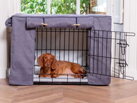 Dog Crate Cover in Oxford Herringbone Tweed by Lords & Labradors Discount