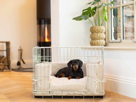 Dog Crate Bumper in Savanna Oatmeal by Lords & Labradors For Sale